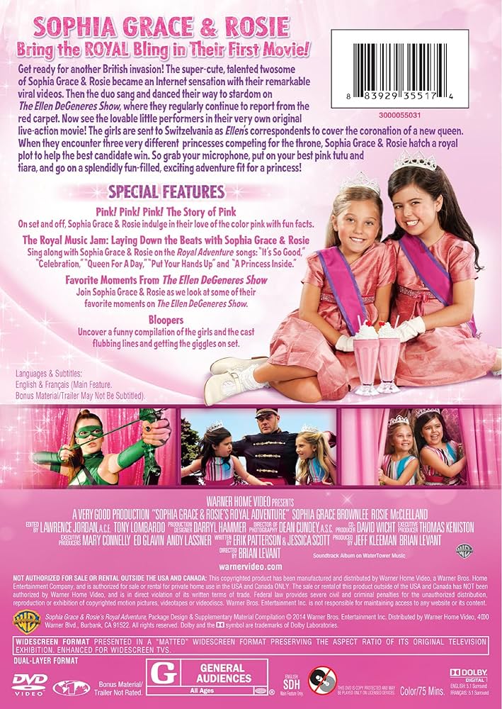 (未使用･未開封品)Sophia Grace & Rosies  Adventure [DVD] Amazon.com: Sophia Grace & Rosie's Royal Adventure : Erik